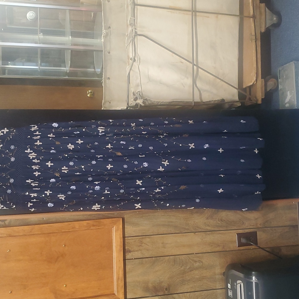 Asos Embellished Navy Blue Maxi Dress - Picture 3 of 8